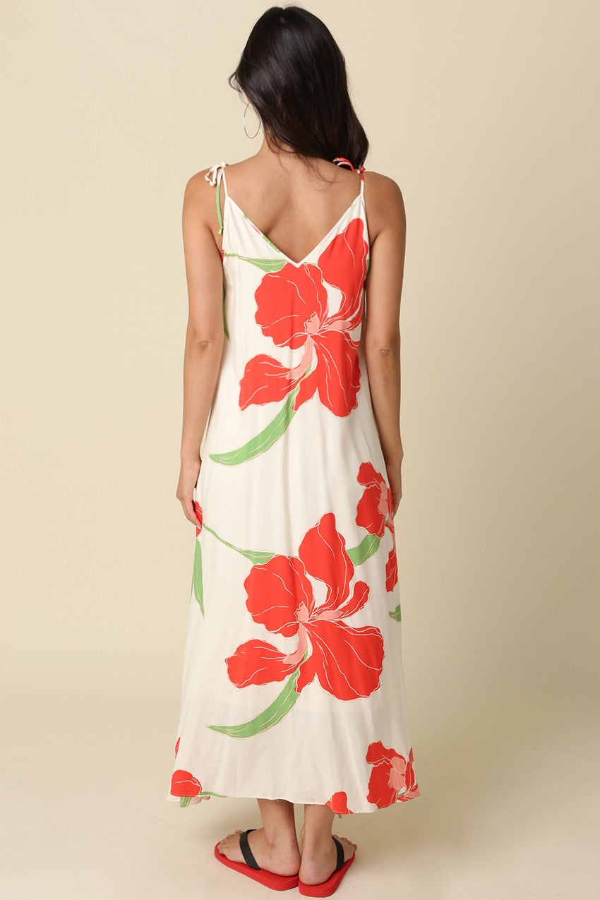 Coral Crush Maxi Dress