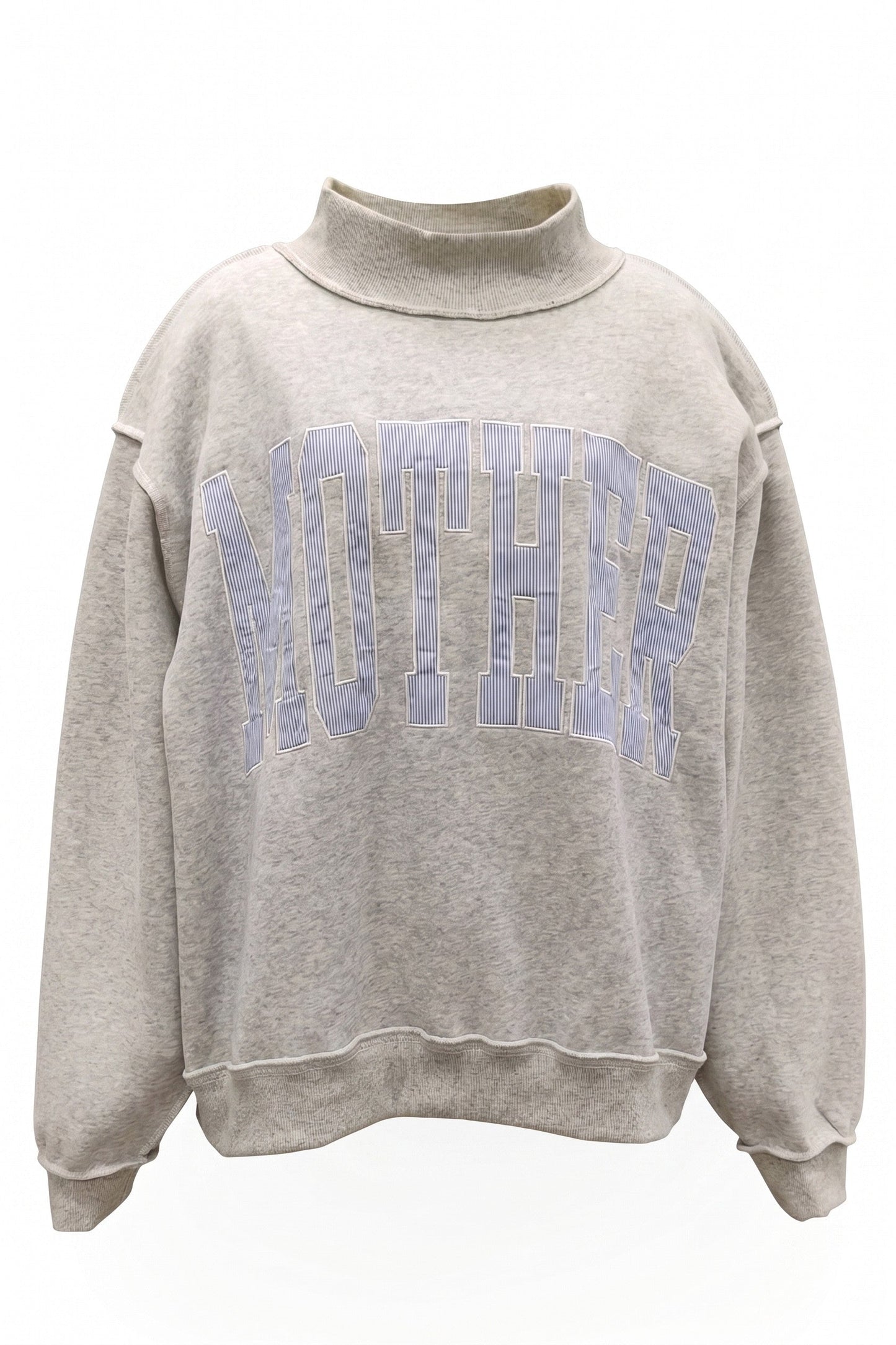 Stripe Embroidered "Mother" Sweatshirt
