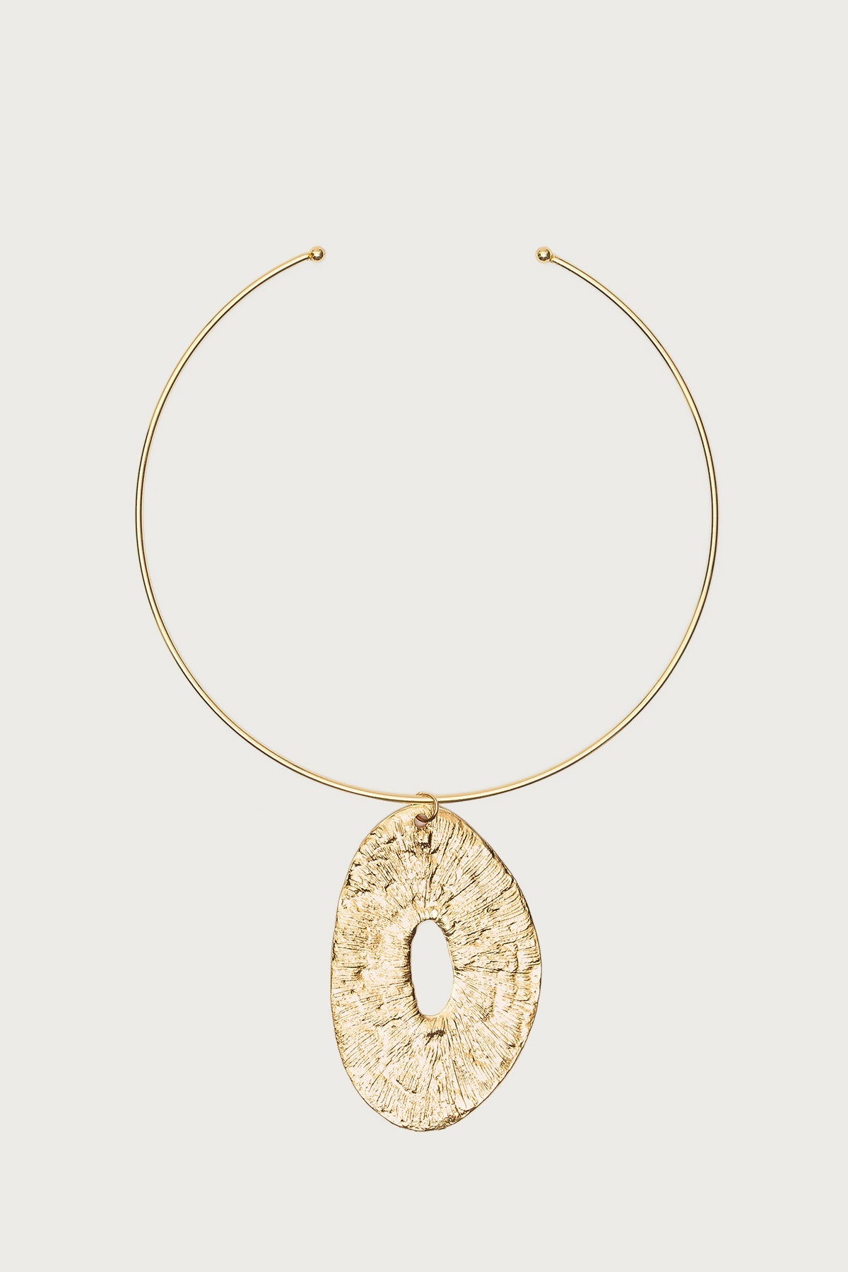 Abstract Pendant Cuff Necklace