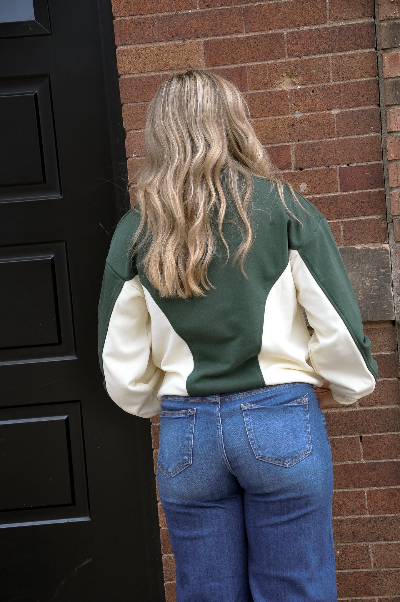 LS Color Block Polo Sweatshirt