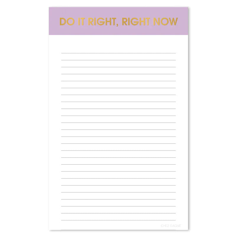 Do It Right Notepad