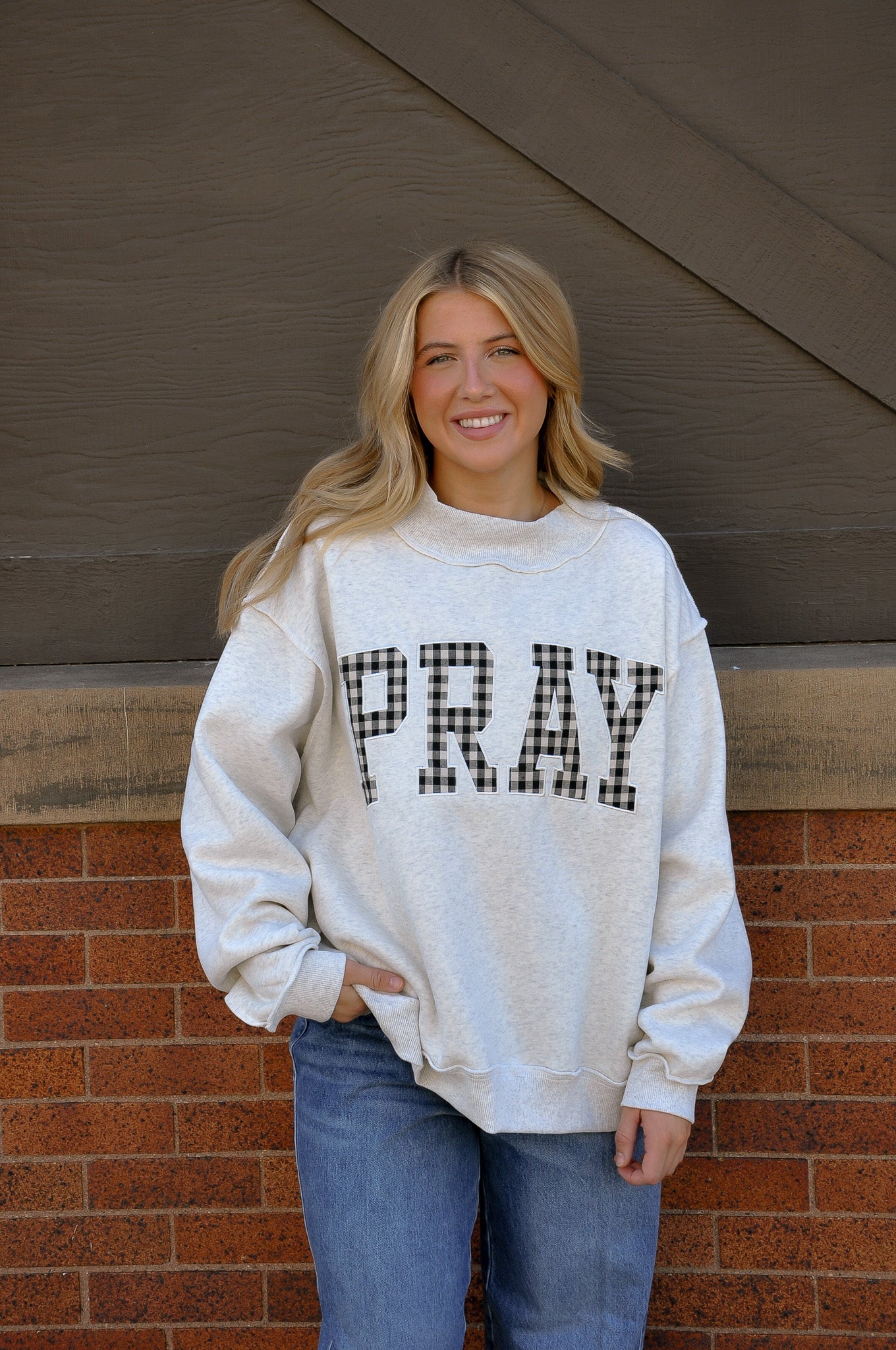 Pray Mock Neck