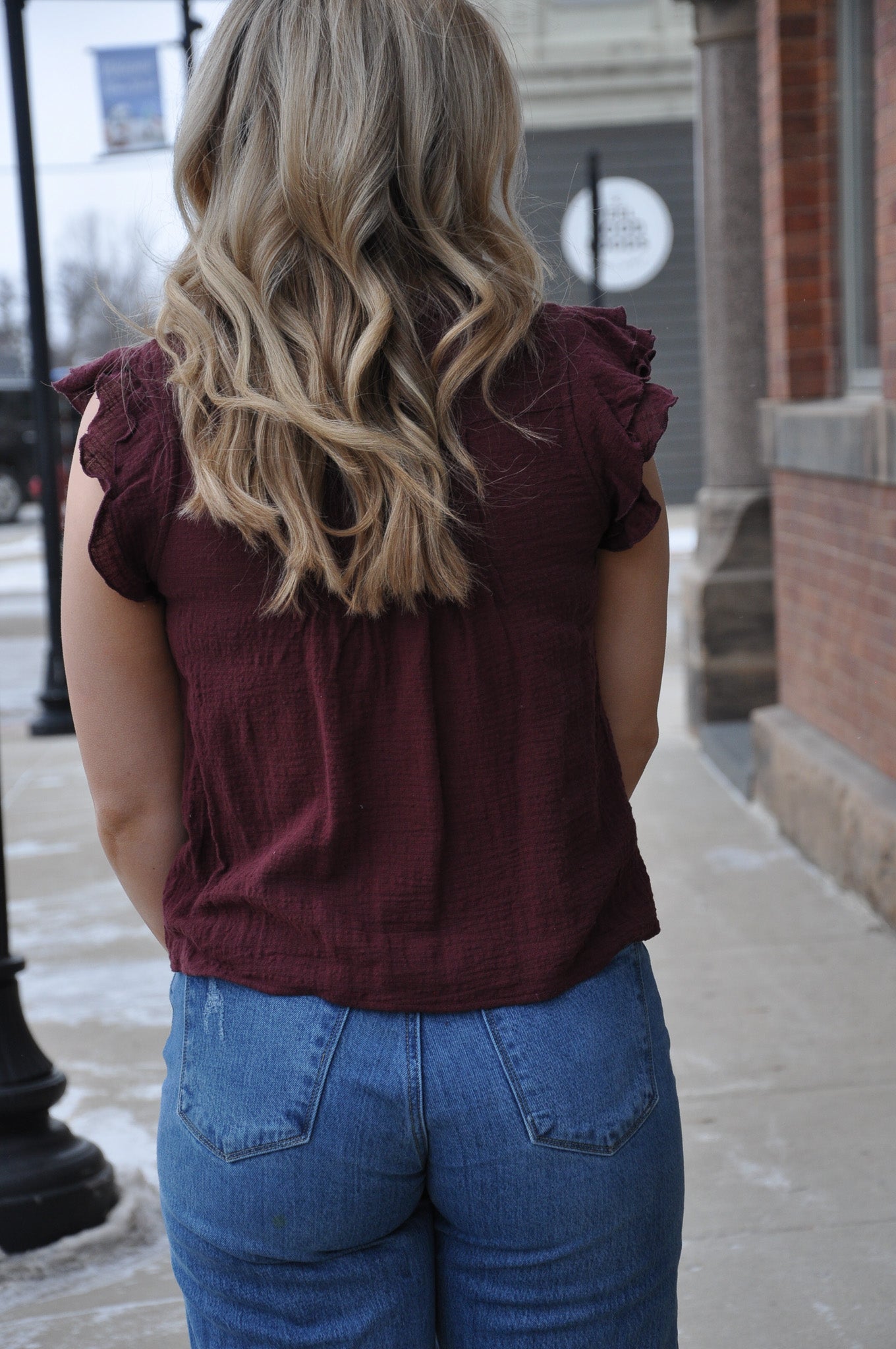 The Maude Pin Tuck and Ruffle Top