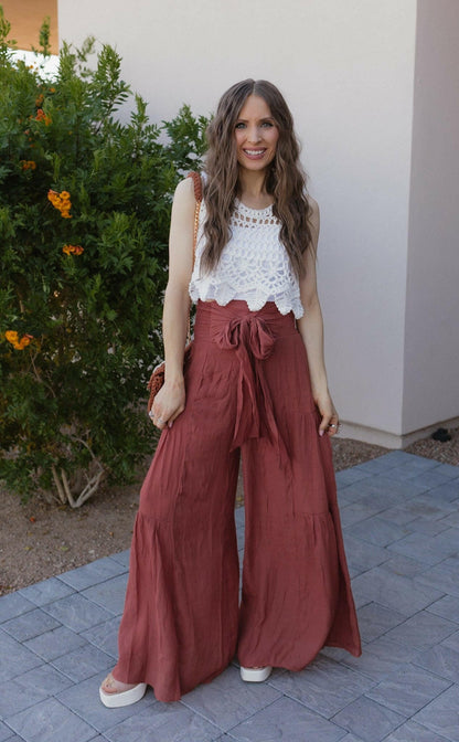Boho Breeze Tiered Palazzo Pants S-3X