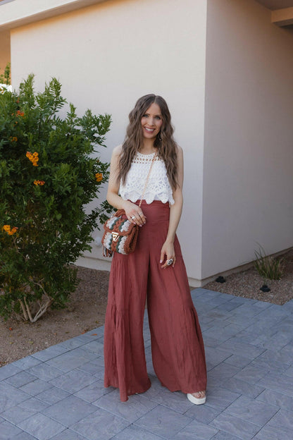 Boho Breeze Tiered Palazzo Pants S-3X