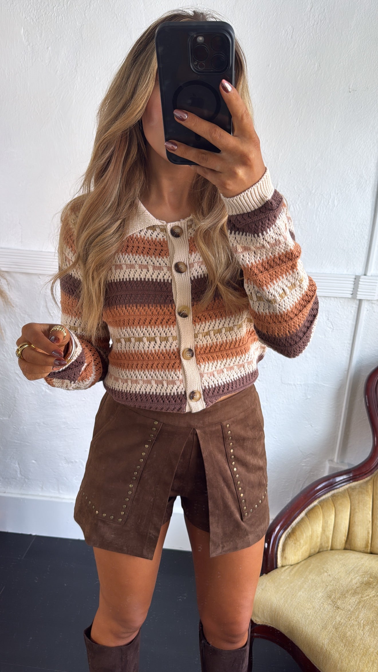 Roasted Vinyl Button Down, Pumpkin Spice