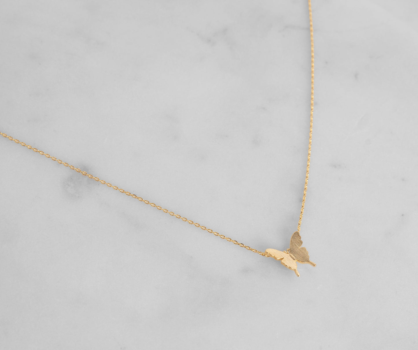 18K Gold Dipped Butterfly Necklace