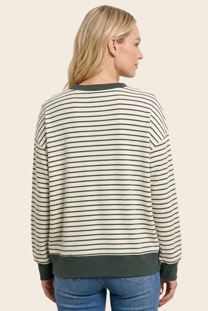 Micro Brushed Stripes Mix Top