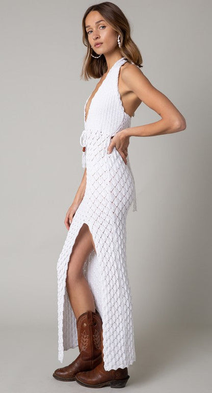 Coastal Crochet Maxi Dress