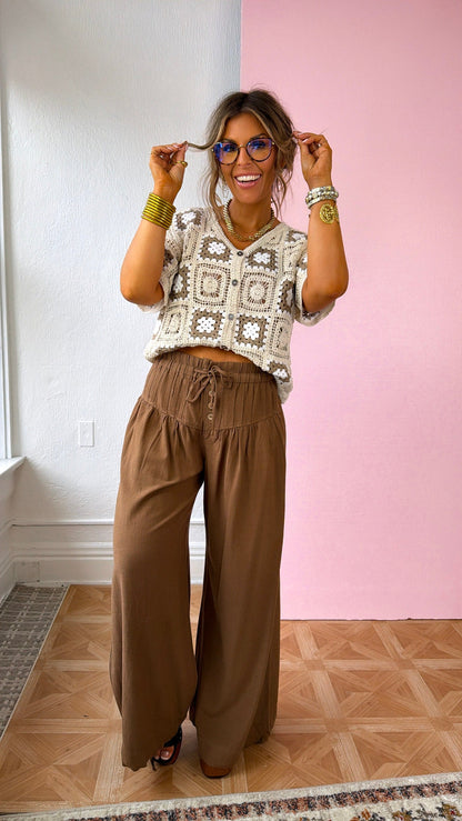 Soft Sands Linen Pants, Toffee