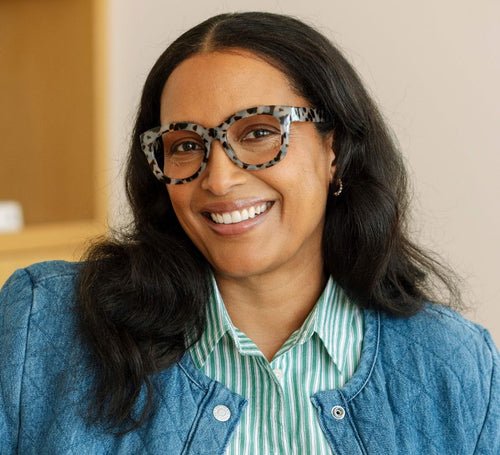 Center Stage Blue Light Glasses (Gray Tortoise)