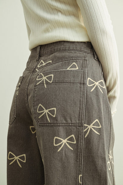 Coquette Charm Barrel Jeans