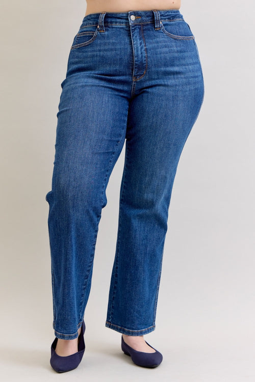 Judy Blue Curvy HW Tummy Control Straight
