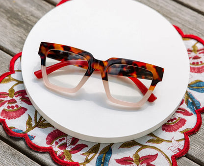 Blush Tortoise Take A Bow Glasses +1.00