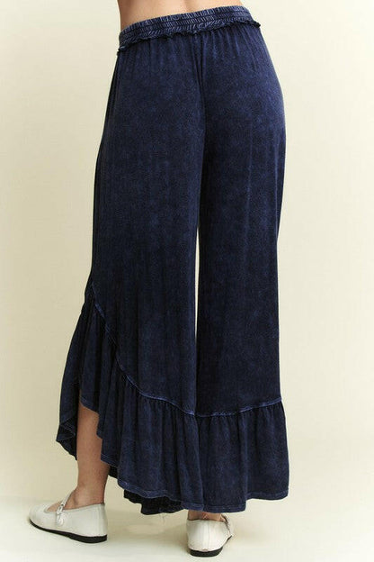 Mineral Wash Big Ruffle Pants