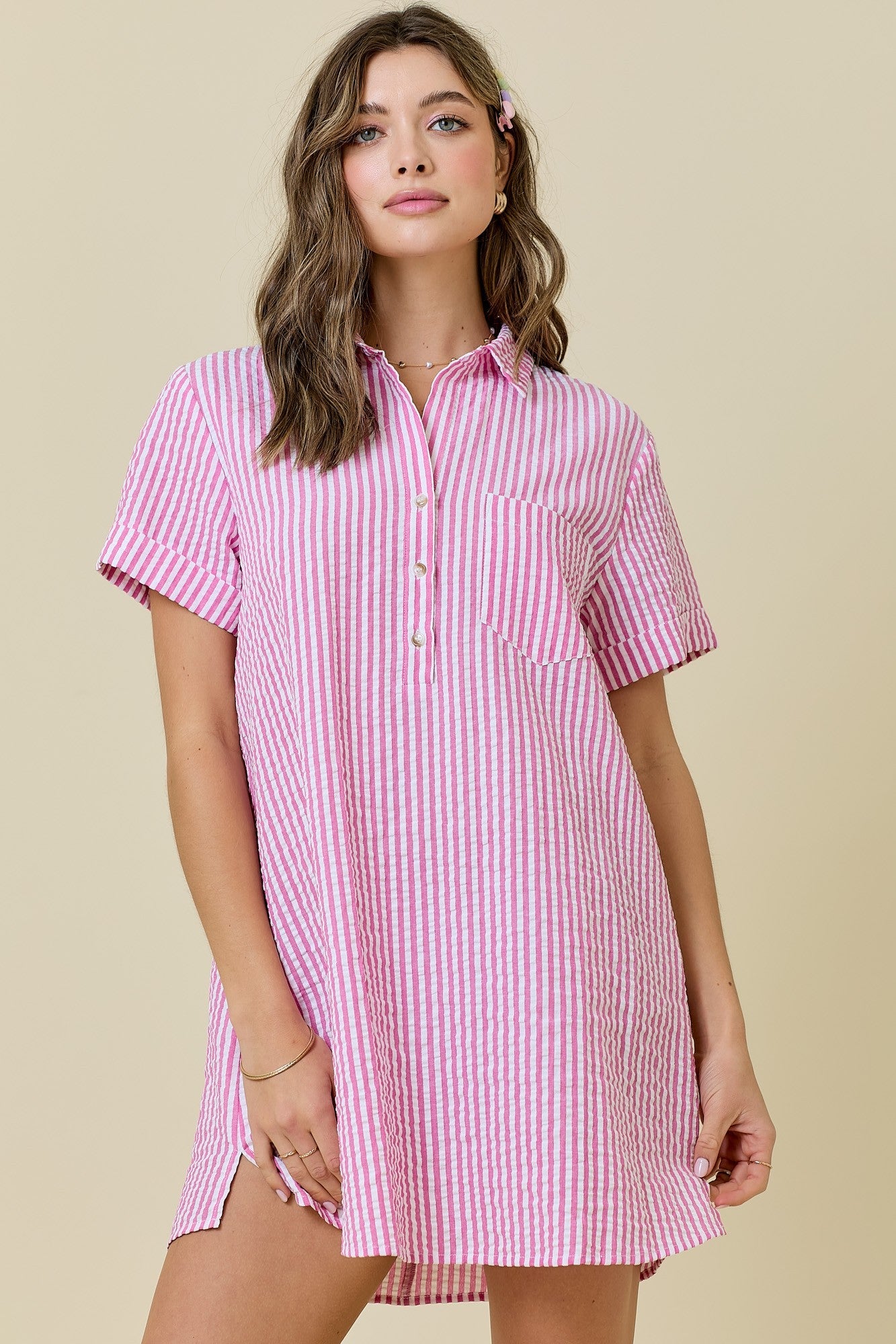 Edie Striped Mini Dress