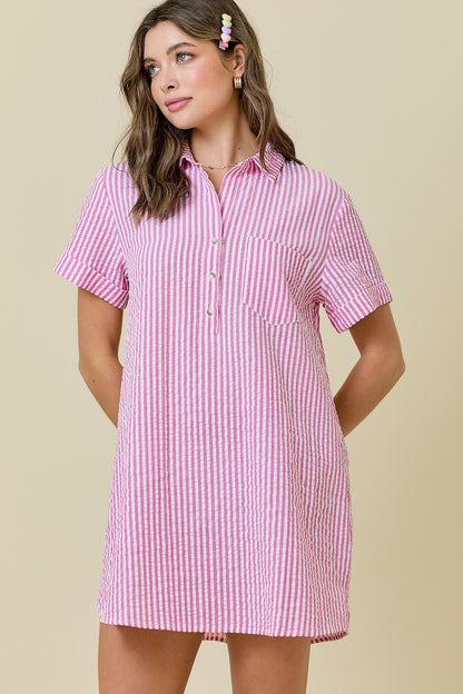Edie Striped Mini Dress