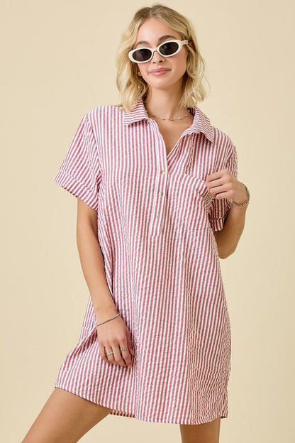 Edie Striped Mini Dress
