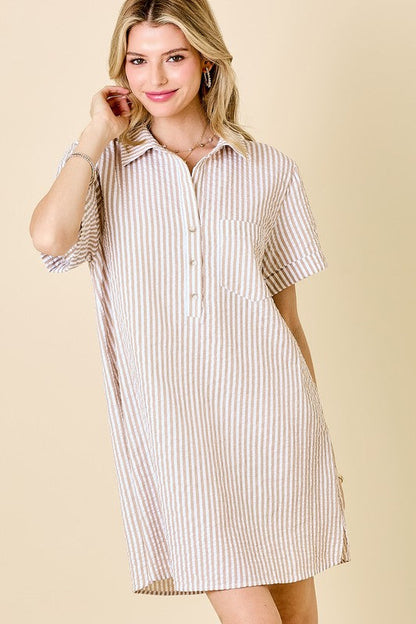 Edie Striped Mini Dress