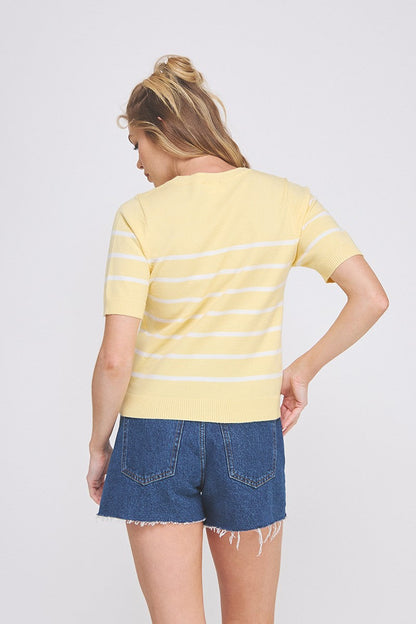 Charley Striped Knit Top