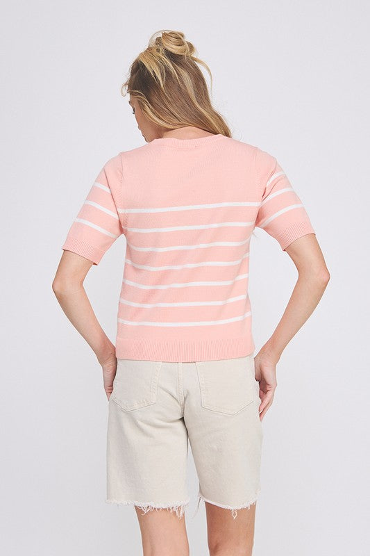 Charley Striped Knit Top