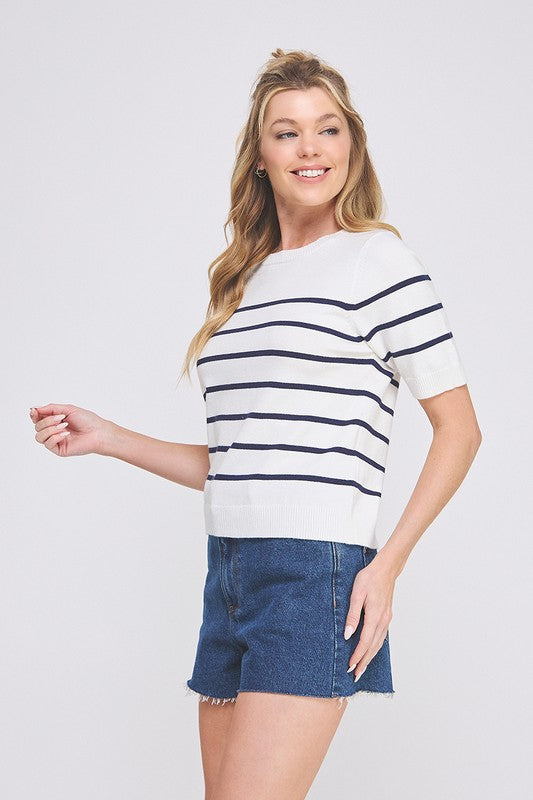 Charley Striped Knit Top