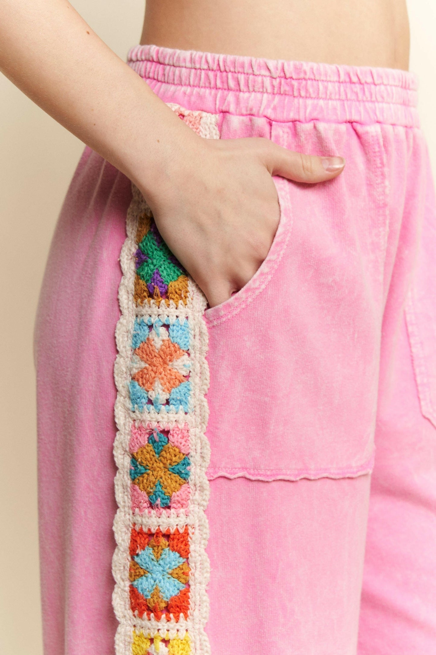 J.Her Crochet Patch Detail Pants