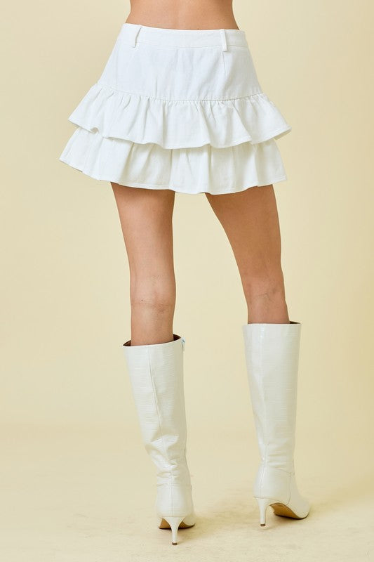 Delia Denim Mini Skort