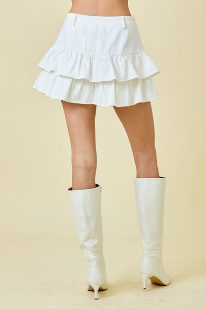 Delia Denim Mini Skort