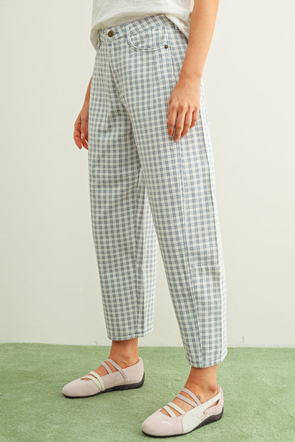 Checked Out Denim Pants