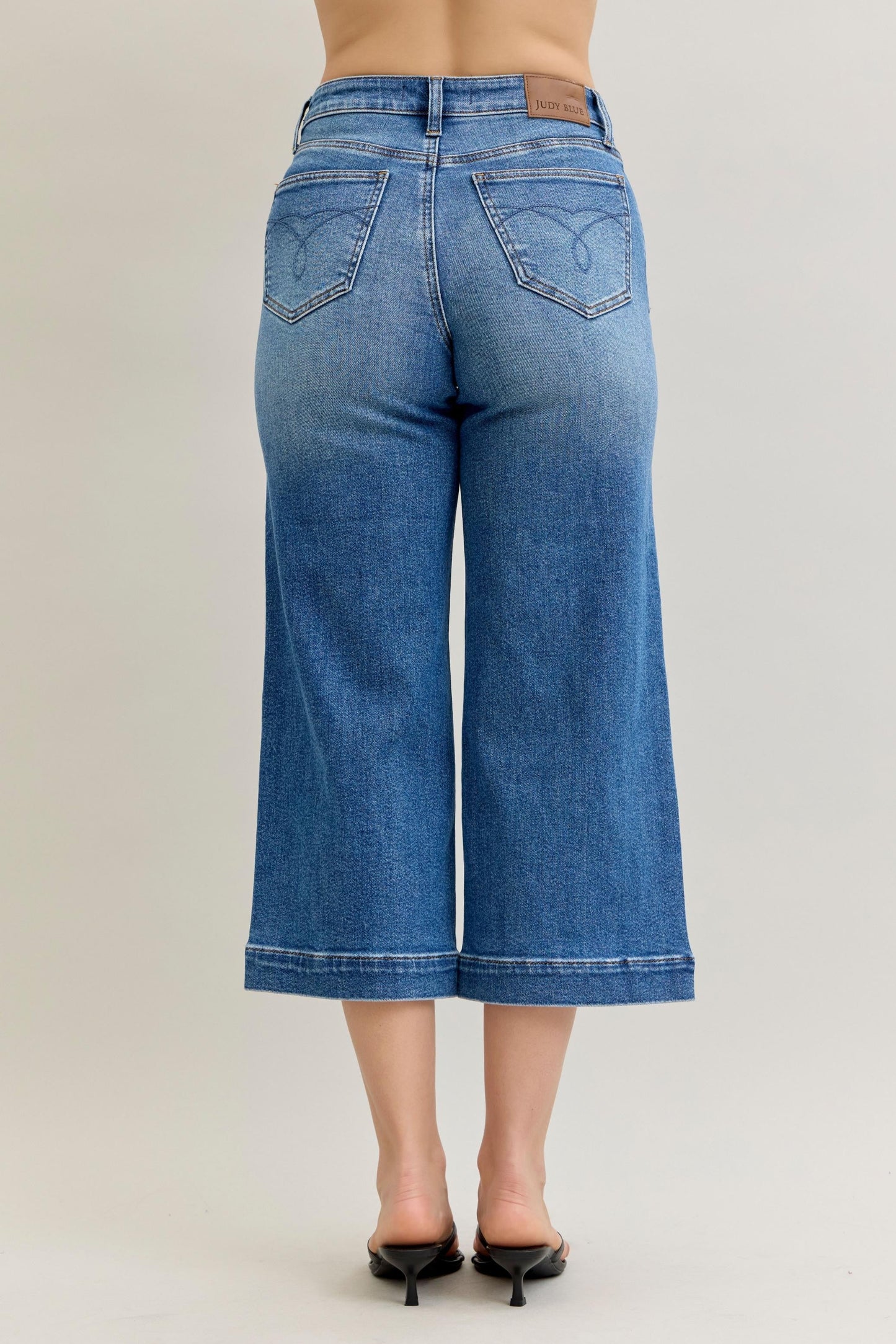JB Mid Rise Wide Crop Jeans