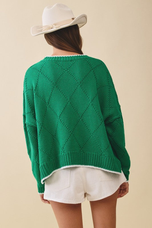 Diamond Knit Sweater