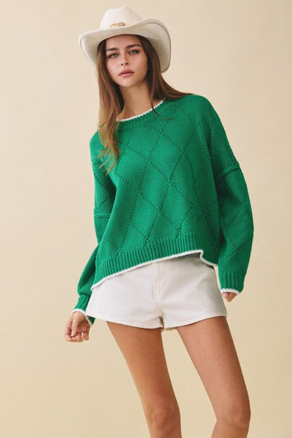 Diamond Knit Sweater