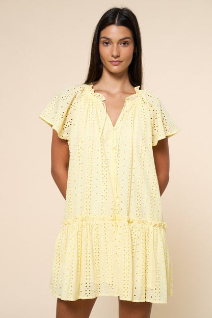 Eloise Eyelet Mini Dress