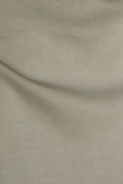 Pleated Detail SS Midi Dress