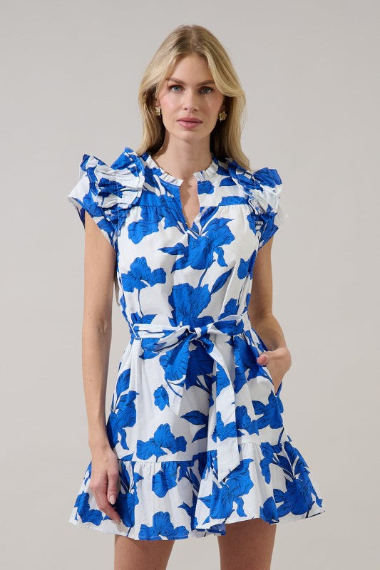 Azure Garden Mini Dress