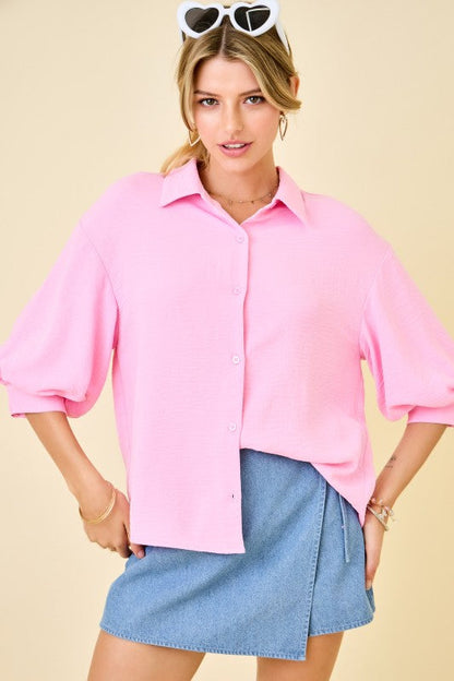 Bright Side Button Top