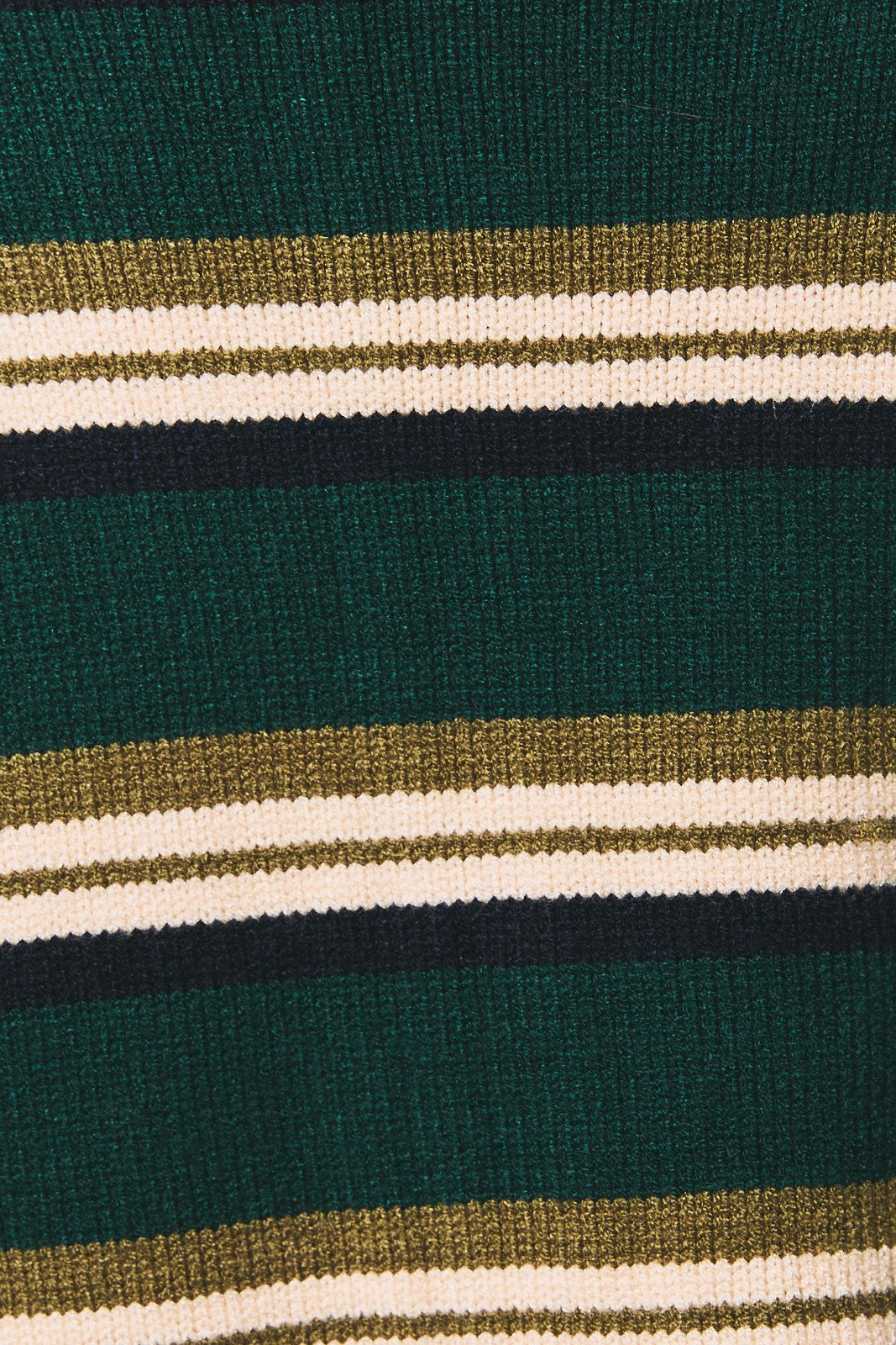 Roll Hem Buttons Detail Striped Cardigan