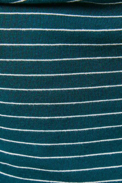 Twisted Detail Stripe Knit Top