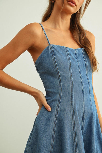 Destiny Denim Romper