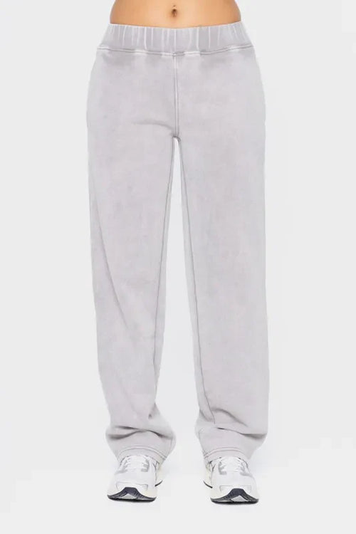 Mono B Elastic Waist Fleece Pants with Pockets