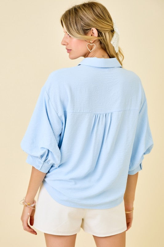 Bright Side Button Top