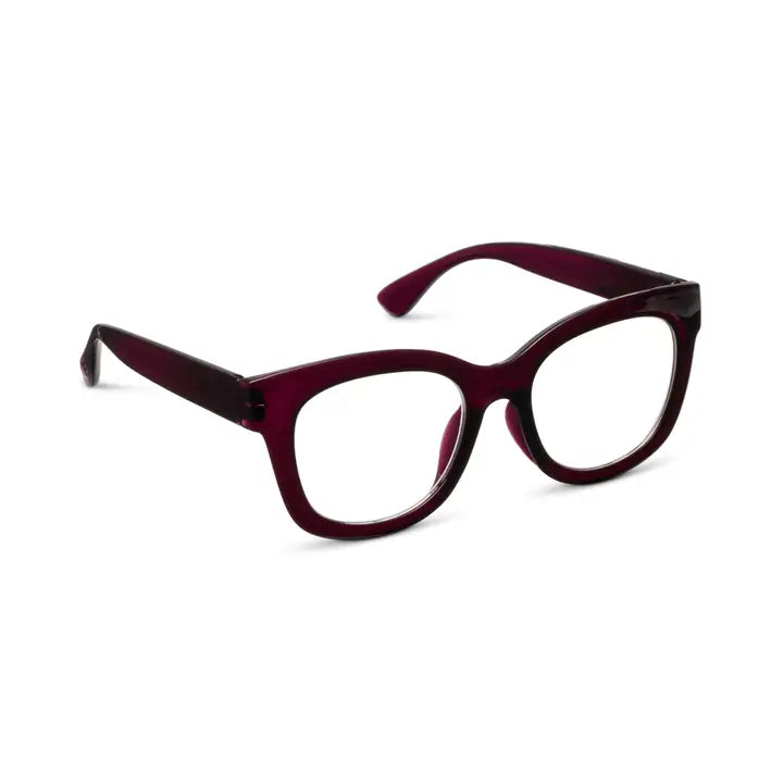 Center Stage Blue Light Glasses (Dark Cherry)