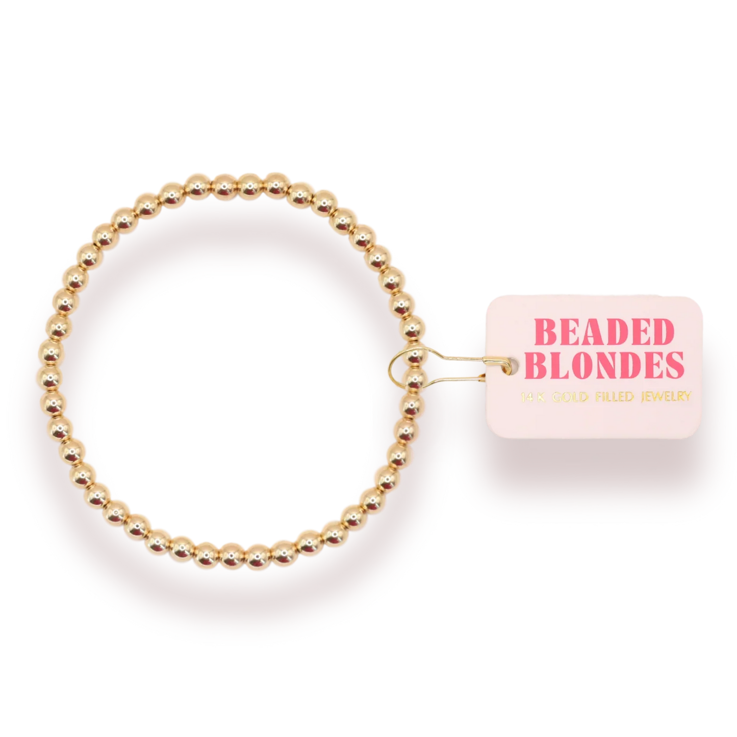 4mm Gold Beaded Bracelet