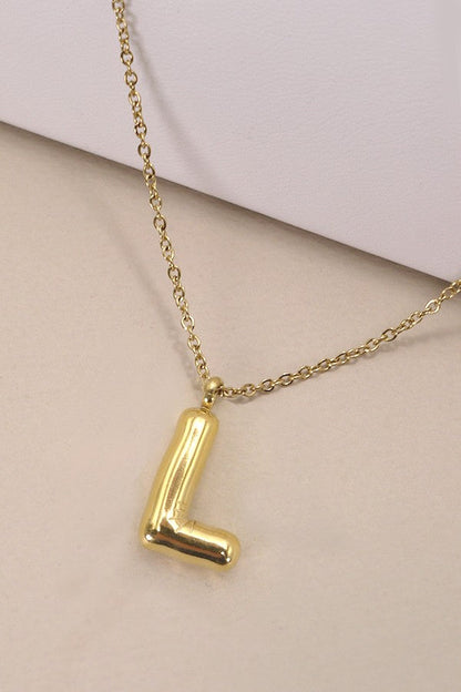 Bubble Initial Necklace