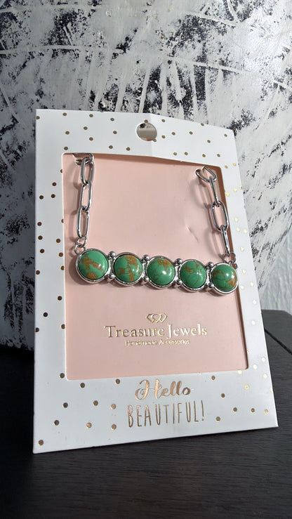 Treasure Jewels: Silver Oasis Necklace