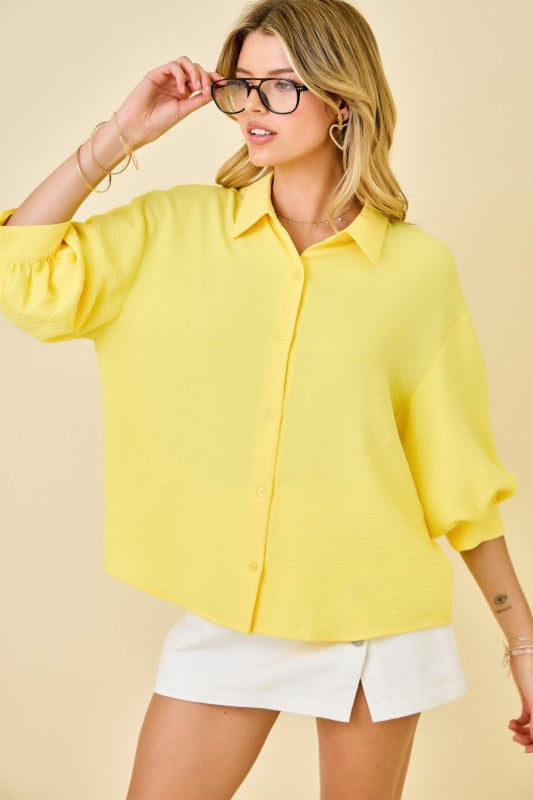 Bright Side Button Top