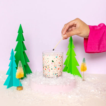Confetti Crack Rocks Glass Candle