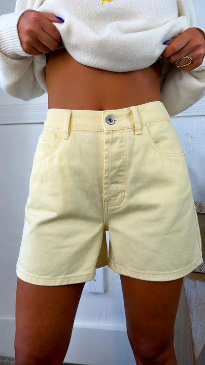 Sunny Street Denim Shorts, Daisy