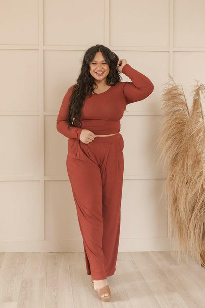 Drive You Mad Ribbed Wide Leg Pants | 6 Colors